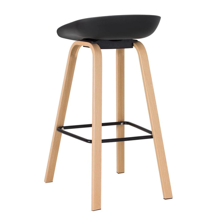 Pack 2 Taburetes Bar Nórdico Viggo 75 cm | Exterior Negro