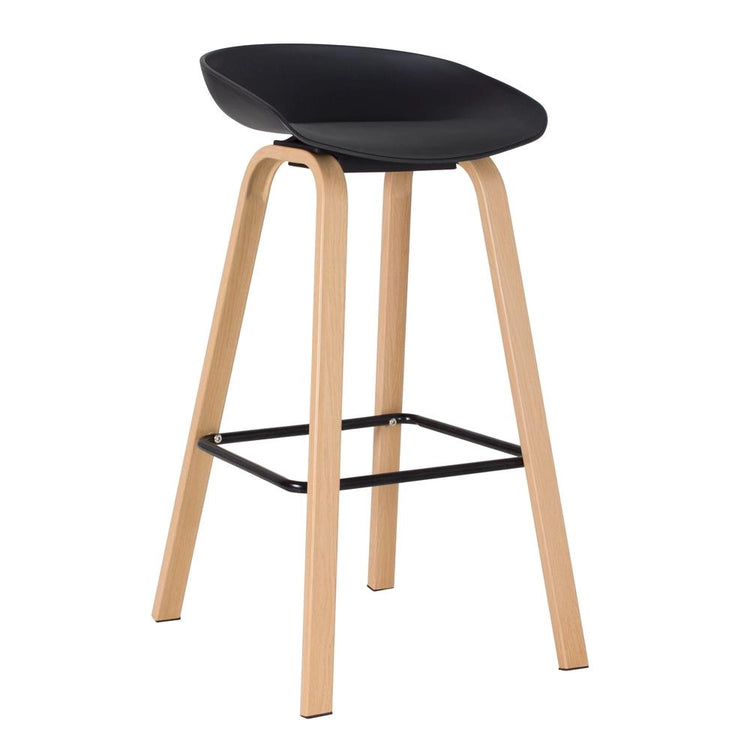 Pack 2 Taburetes Bar Nórdico Viggo 75 cm | Exterior Negro