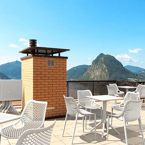 Pack 4 Sillas Bardo Blanca| Resistente para Interior y Exterior