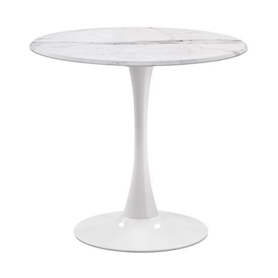 Mesa Tulip (vinilo de cuarzo blanco) - Pandalino